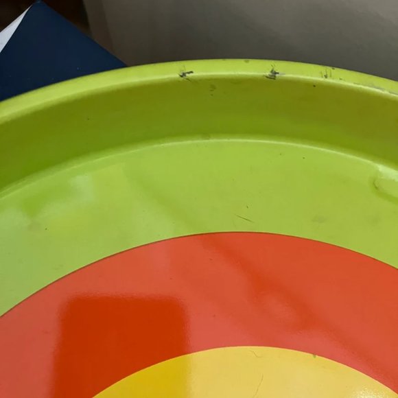 Danish modern MCM metal tin bullseye tray , Lena & Al Eklund x Laurids Longborg - Picture 4 of 6